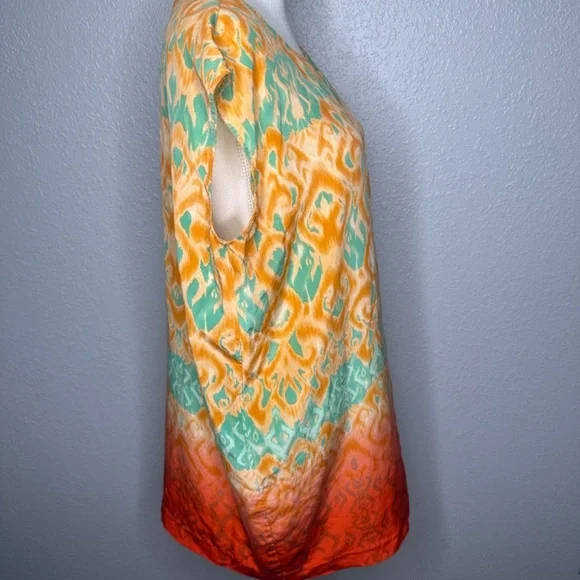 Beth‎ Bowley size 10 Orange & green dress - Picture 4 of 9